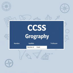 A cover page for a geography project, titled 'CCSS'