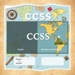 A cover page for a geography project, titled 'CCSS'