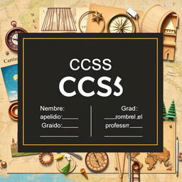 A cover page for a geography project, titled 'CCSS'