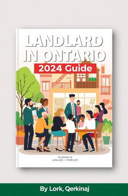 A modern, informative book cover design titled 'Being a Landlord in Ontario: 2024 Guide'