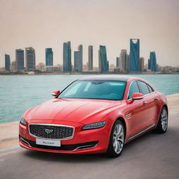 A luxury Bahraini car reflecting the wealth and cutting-edge technology of the country