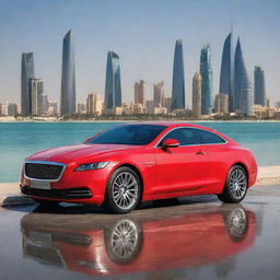 A luxury Bahraini car reflecting the wealth and cutting-edge technology of the country