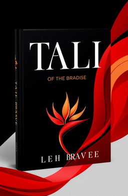 A striking book cover design featuring a bold color palette of black, red, and gold