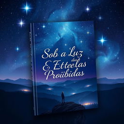 A captivating book cover design for 'Sob a Luz das Estrelas Proibidas'