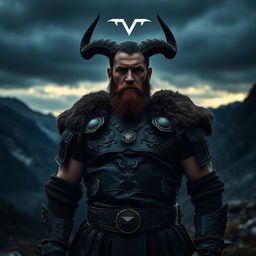 A dark and realistic image of a strong man representing the Taurus zodiac sign, exuding a sense of steadfastness and power