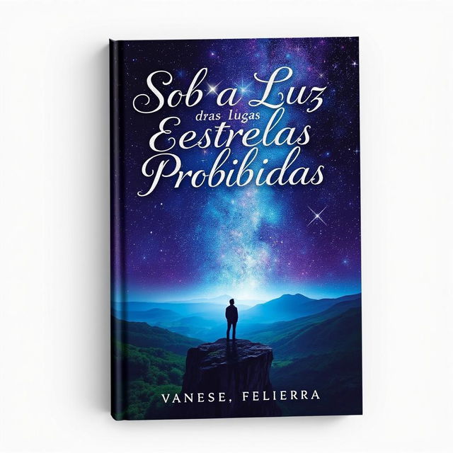 A stunning book cover design for 'Sob a Luz das Estrelas Proibidas'