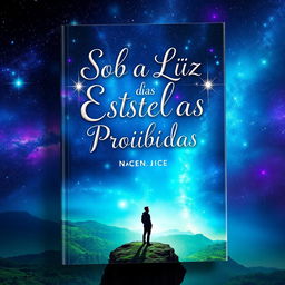 A stunning book cover design for 'Sob a Luz das Estrelas Proibidas'