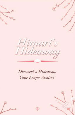 A beautifully designed cover page for a catering business titled 'Himari's Hideaway'