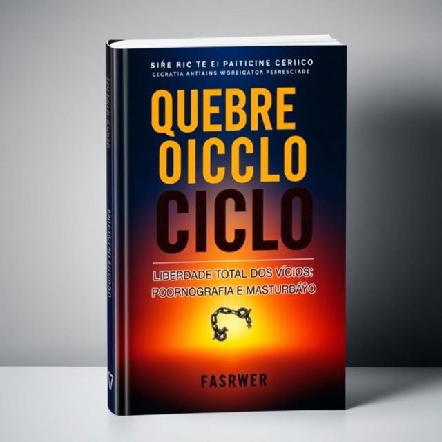 A book cover design for "QUEBRE O CICLO: LIBERDADE TOTAL DOS VÍCIOS DE PORNOGRAFIA E MASTURBAÇÃO"