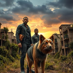 A gripping scene from 'I Am Legend 2' featuring Will Smith alongside Michael B
