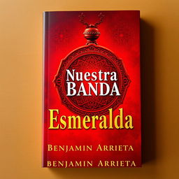 A visually striking book cover design featuring a prominent red amulet at the center