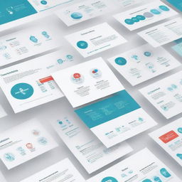 An expertly designed, captivating template for a medical-themed PowerPoint presentation integrating related medical graphics, icons, and infographics