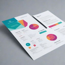 Elegant presentation design with a blend of vibrant colors and engaging graphics, displaying key data and information