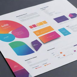 Elegant presentation design with a blend of vibrant colors and engaging graphics, displaying key data and information