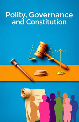 A visually striking book cover for a subject on polity, governance, and constitution