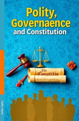A visually striking book cover for a subject on polity, governance, and constitution