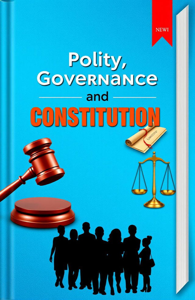 A visually striking book cover for a subject on polity, governance, and constitution