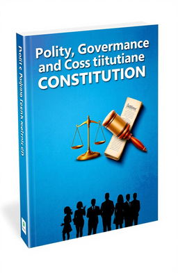 A visually striking book cover for a subject on polity, governance, and constitution