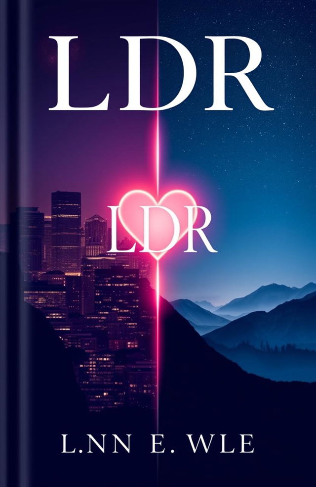 A compelling book cover design for a book titled 'LDR' (Long Distance Relationships)