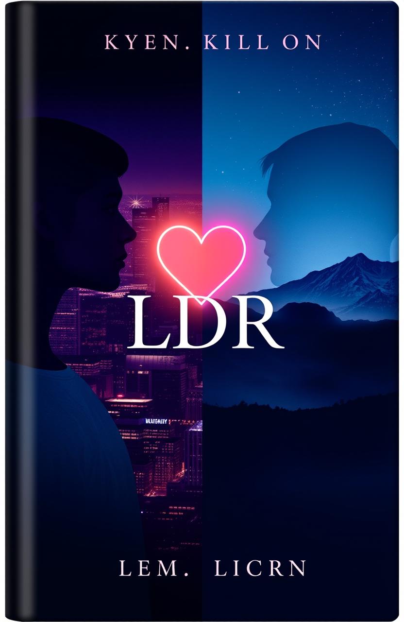 A compelling book cover design for a book titled 'LDR' (Long Distance Relationships)