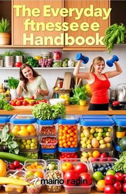 A vibrant and inviting kitchen setting filled with a variety of colorful fruits and vegetables, alongside neatly organized meal prep containers