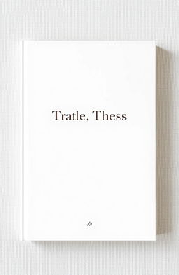A simple and minimalist book cover design featuring a subtle texture to enhance the background