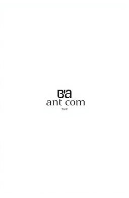A minimalistic design featuring a single logo centered on a plain white background