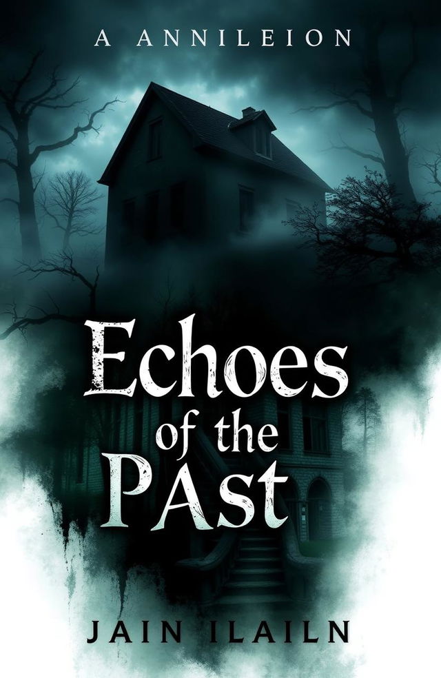 A suspenseful and mysterious book cover for a fanfiction titled "Echoes of the Past"