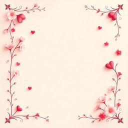 A captivating poster featuring a soft color palette of romantic shades like pinks, reds, and whites to create a tender mood