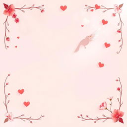 A captivating poster featuring a soft color palette with romantic shades of pinks, reds, and whites, establishing a tender mood