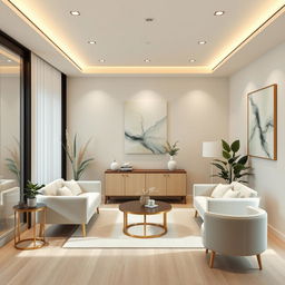 A sophisticated design for an adult psychological counseling office named 'Kintsabi,' embodying the fusion of kintsugi and wabi-sabi philosophies