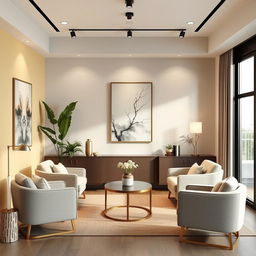 A sophisticated design for an adult psychological counseling office named 'Kintsabi,' embodying the fusion of kintsugi and wabi-sabi philosophies
