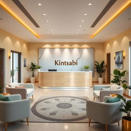 A welcoming reception area for the psychological counseling office named 'Centro Psicológico Integral Kintsabi,' reflecting its holistic approach