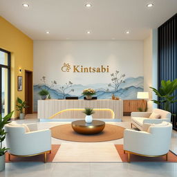 A welcoming reception area for the psychological counseling office named 'Centro Psicológico Integral Kintsabi,' reflecting its holistic approach