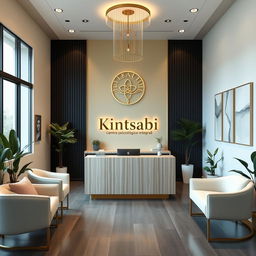 A sophisticated and serene psychological counseling office designed for adults, named 'Centro Psicológico Integral Kintsabi