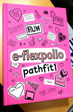 A vibrant pink book cover inspired by the iconic design of the Mean Girls Burn Book