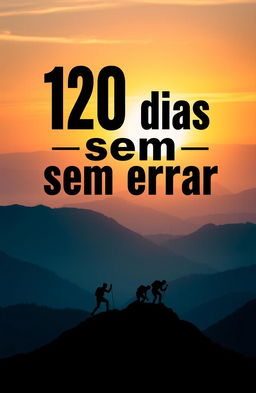 A motivational poster featuring the phrase '120 dias sem errar' in a bold, inspiring font