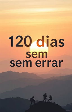 A motivational poster featuring the phrase '120 dias sem errar' in a bold, inspiring font