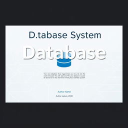 A cover page design for a Database System project