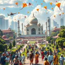 A vibrant and dynamic vision of India in 2047, inspired by Narendra Modi's dreams for the nation