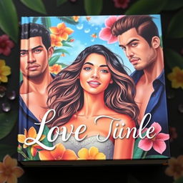 A dynamic book cover featuring a dreamy Brazilian woman with flowing wavy hair and a whimsical expression, embodying a sense of wonder and unpredictability