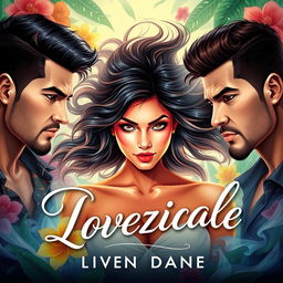 A dynamic book cover featuring a dreamy Brazilian woman with flowing wavy hair and a whimsical expression, embodying a sense of wonder and unpredictability