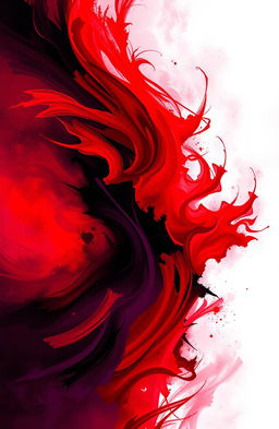 An abstract representation of the colors of love and pain, featuring deep reds symbolizing love intertwined with darker shades like purple and black representing pain