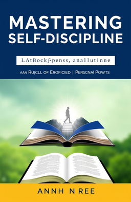 A book cover design for "Mastering Self-Discipline: 11 Essential Rules for Personal Growth"