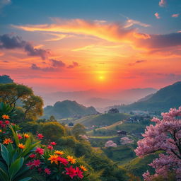 A captivating landscape that represents the story of a Brazilian dreamer caught in an unplanned, intense, and passionate love triangle, bridging Brazil and South Korea
