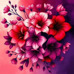 An enchanting floral design that encapsulates the mix of love and pain through color