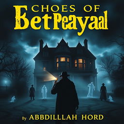 A dark, atmospheric representation of Hale Manor, a Victorian mansion enveloped in mist, with stormy skies casting shadows overhead