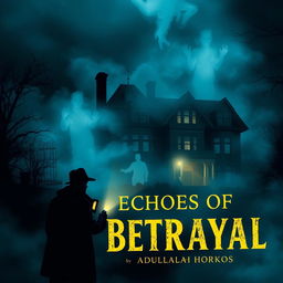 A dark, atmospheric representation of a Victorian mansion named Hale Manor, shrouded in swirling mist and surrounded by an eerie, stormy sky