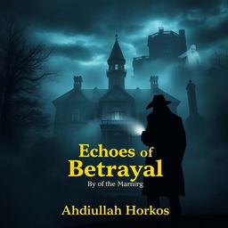 A dark, atmospheric representation of Hale Manor, a Victorian mansion shrouded in thick mist, with ominous stormy skies above