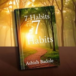 An inspiring book cover featuring a winding path through a tranquil forest, symbolizing a journey of growth and transformation